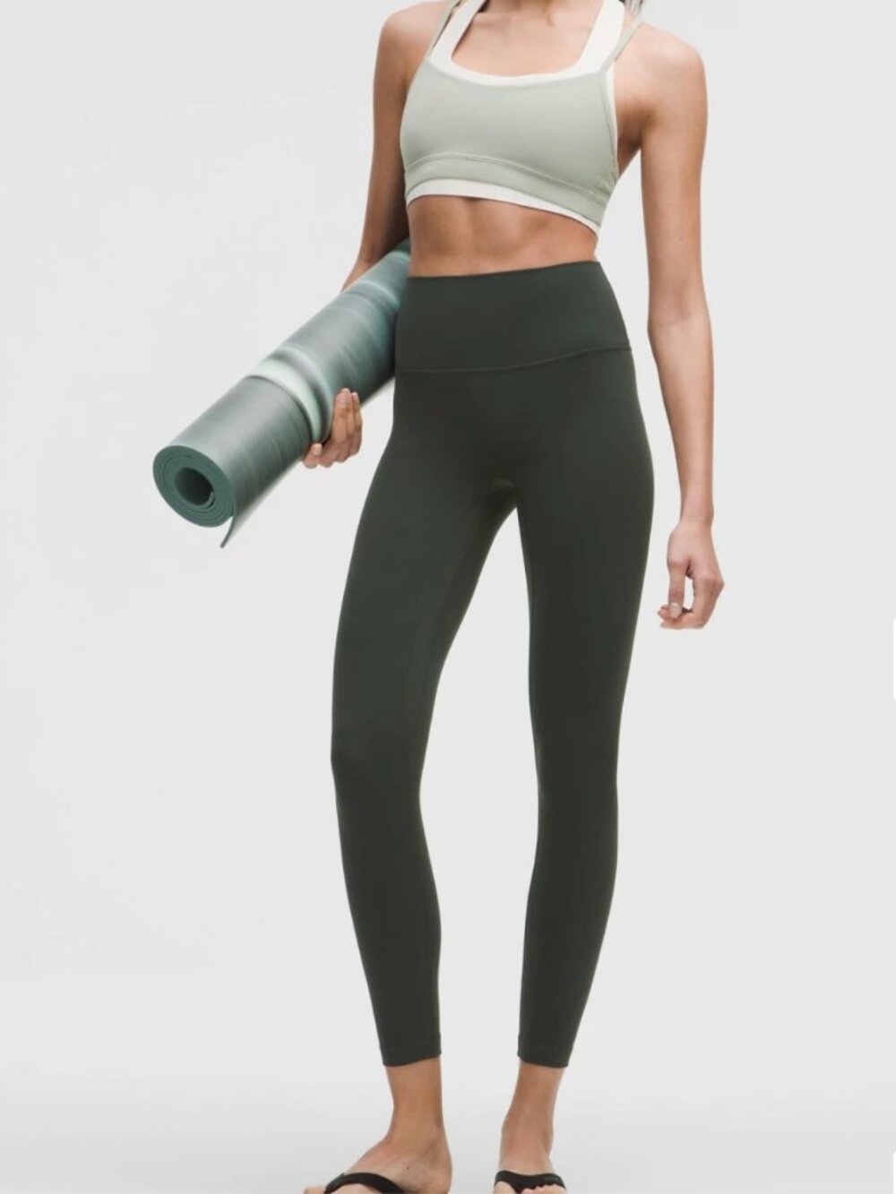 LULULEMON ALIGN NO LINE HIGH RISE 25" | SIZE 4 | RAINFOREST GREEN *NO LINE